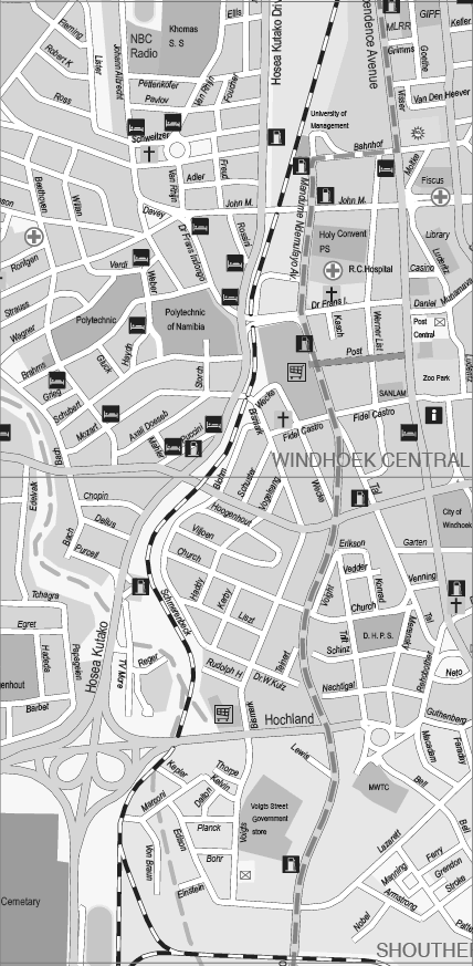 Windhoek street map 2007/2008
